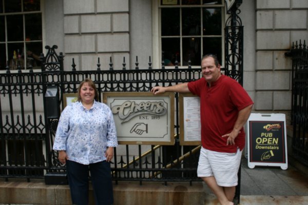 Me and my baby in front of Cheers !