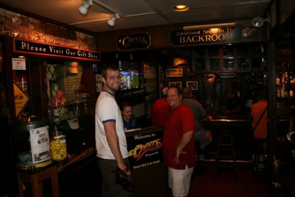 Tim and Jon checking out Cheers !