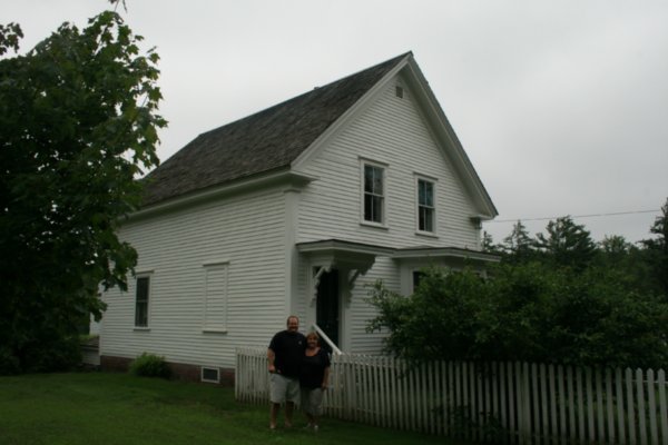 Me and Tim in front of Robert Frost's house.