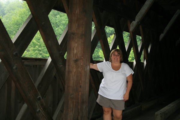 Me inside the Dummerston Covered Bridge