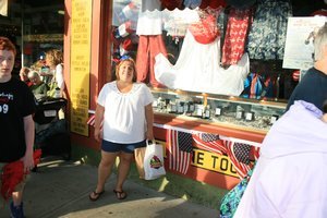 Me shopping in Bar Harbor, Maine.