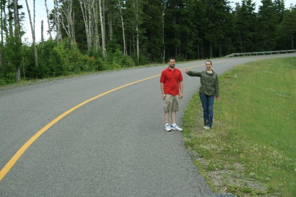 Two hitchhikers we picked up on the way out of Fundy National Park !