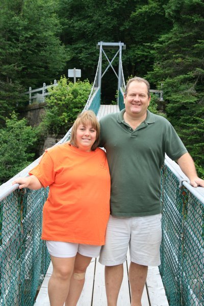 Me & Tim on the suspension bridge.