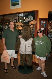Me & Tim with the only moose we've seen yet !