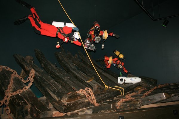 An exhibit in the Whitefish Point Shipwreck Museum