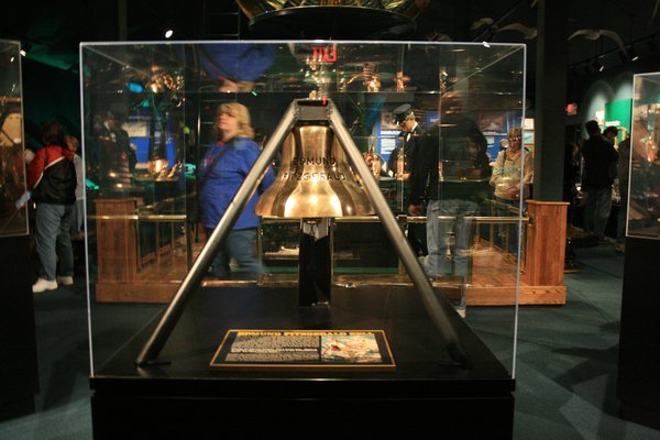 The actual bell from the Edmund Fitzgerald that sank near Whitefish Point