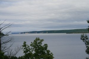 A view of the picture rocks on the cliffs of Lake Superior