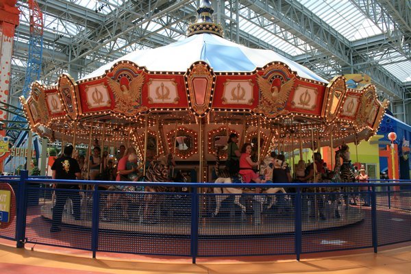 The carousel inside the mall