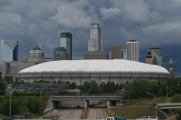 This is the Metrodome where the Falcons beat the Vikings and went on to the Super Bowl !