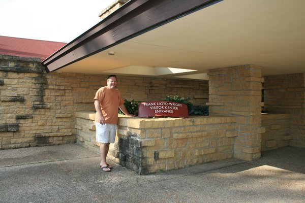 Tim at the Frank Lloyd Wright visitor's center