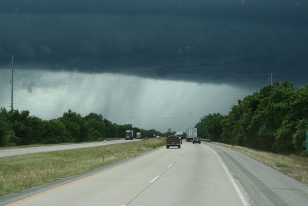 Terrible storm we had to drive through to get to Tulsa !