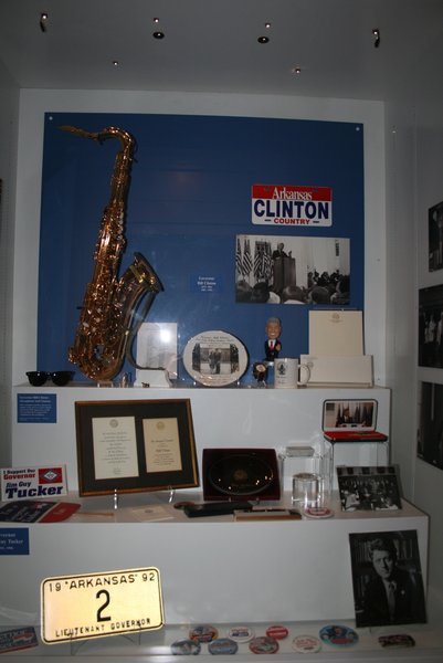 Bill Clinton's saxophone and other personal belongings.