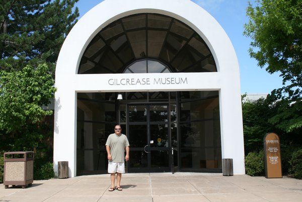 Tim in front of the Gilcrease Museum, Tulsa, OK