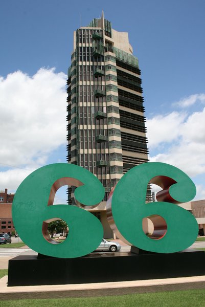 Price Tower, designed by Frank Lloyd Wright in Bartlesville, OK
