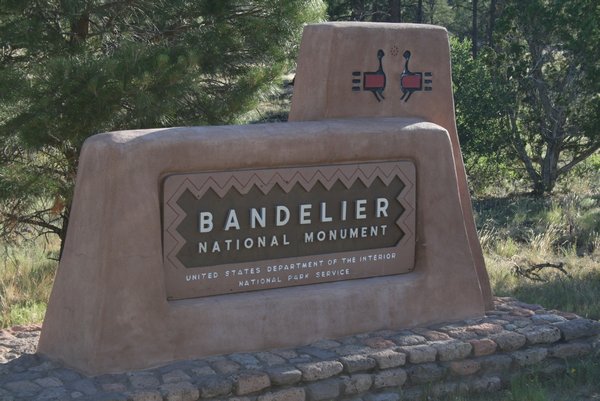 Entering Bandelier National Monument in Los Alamos, NM