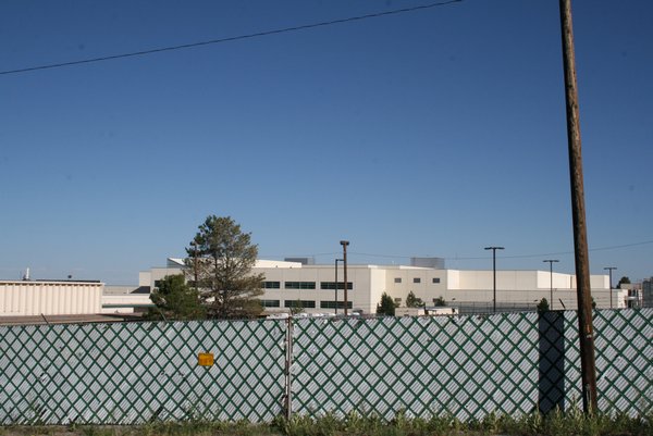 Top-secret building behind the fence at Los Alamos National Laboratory