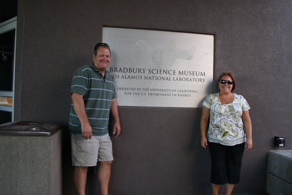 Tim and I in front of the Bradbury Science Museum