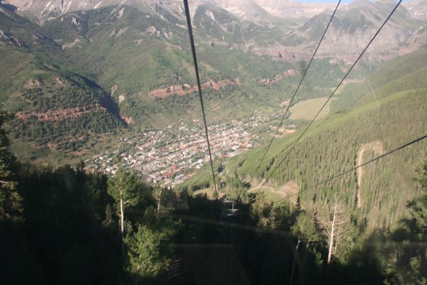 We're in the gondola at the top of Telluride, CO.
