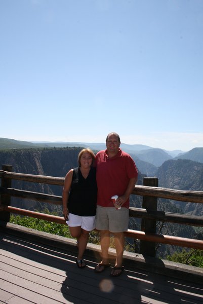In front of the Black Canyon of the Gunnison in Colorado.