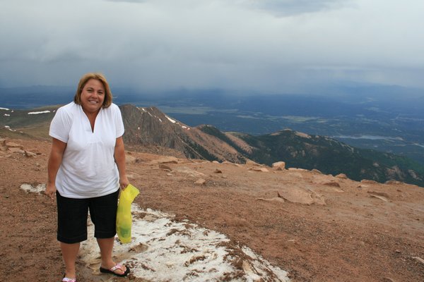 Freezing cold at the top of Pikes Peak !