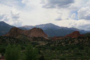Beautiful view of the Garden of the Gods from the gift shop.