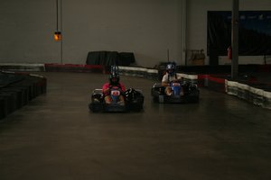Me and Tim racing at Fast Kart Indoor Speedway in Utah !