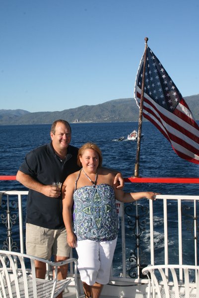 Having a blast on the M.S. Dixie II on Lake Tahoe !