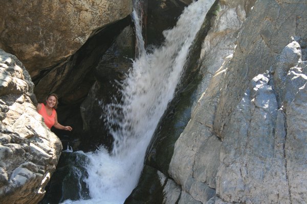 Playing in the only waterfall in Hells Canyon !