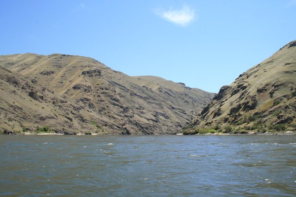 The Snake River flowing through Hells Canyon