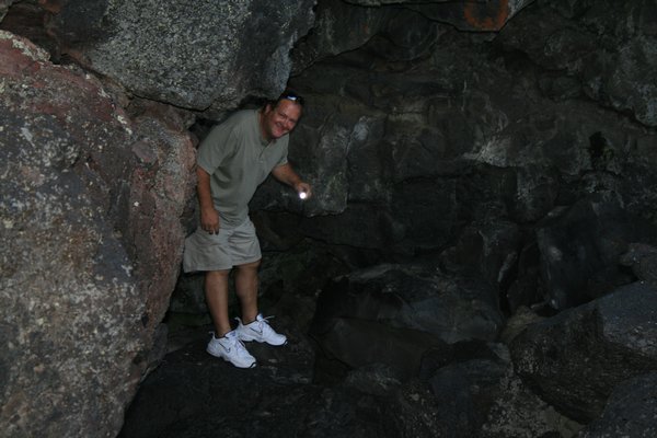 We went caving in the lava tubes at Craters of the Moon !