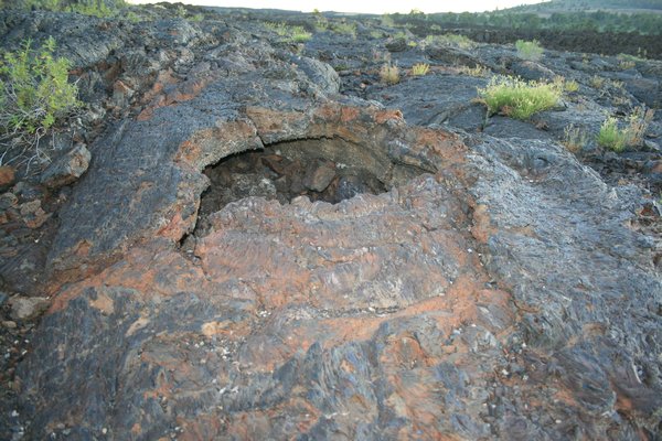 A collapsed lava tube at Craters of the Moon.