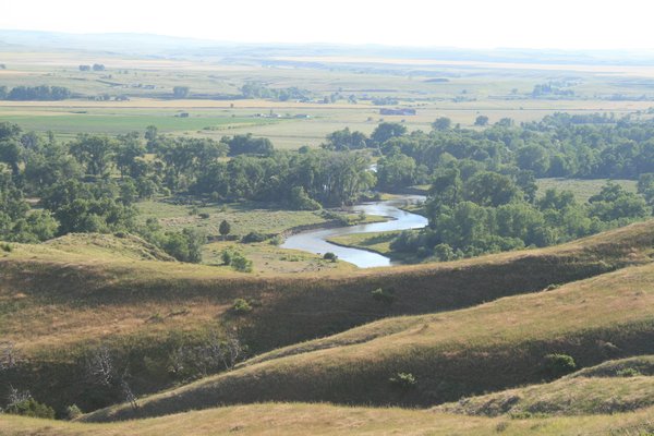 Part of Custer's route at Little Bighorn Battlefield