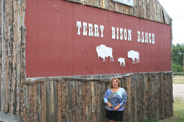 Walking around Terry's Bison Ranch checking out all the cool stuff !