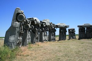 The cars at Carhenge are primarily from the 50's & 60's.