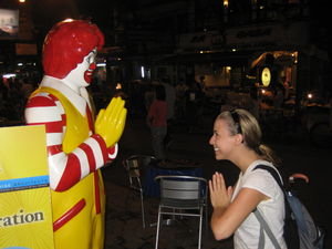Ronald McDonald and I Wai One Another