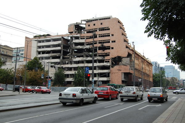 Bombed Building In Belgrade