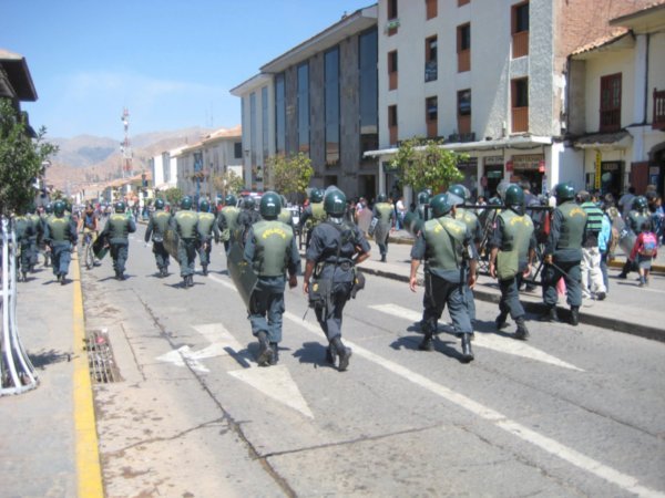 Rioting in Cusco