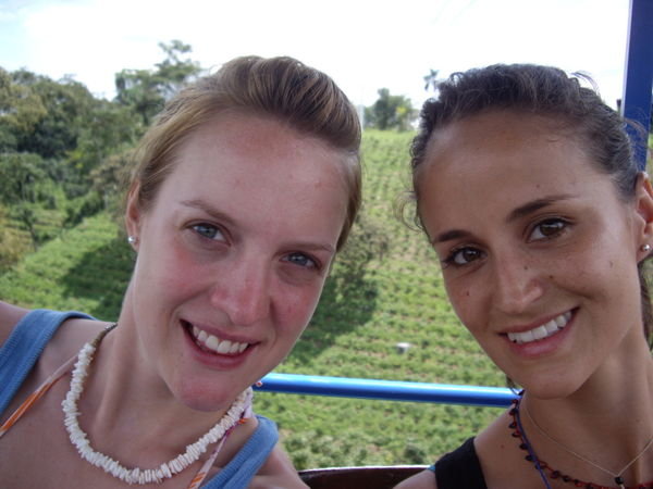 Paula and I and coffee plantations in background!