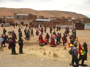 Protests on the way to Lake Titicaca!