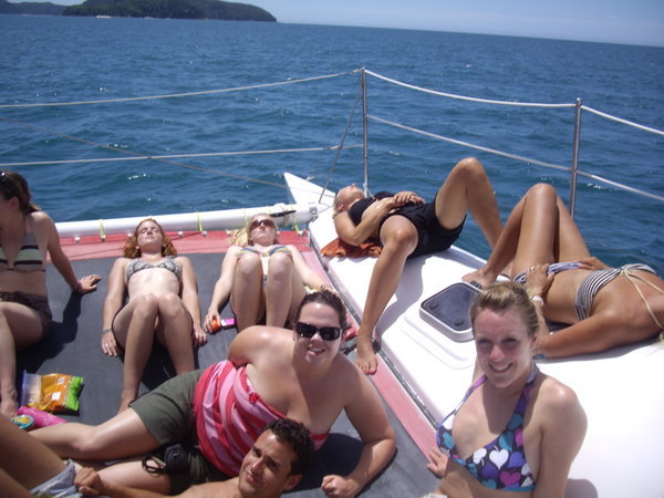 Chilling out on the boat!