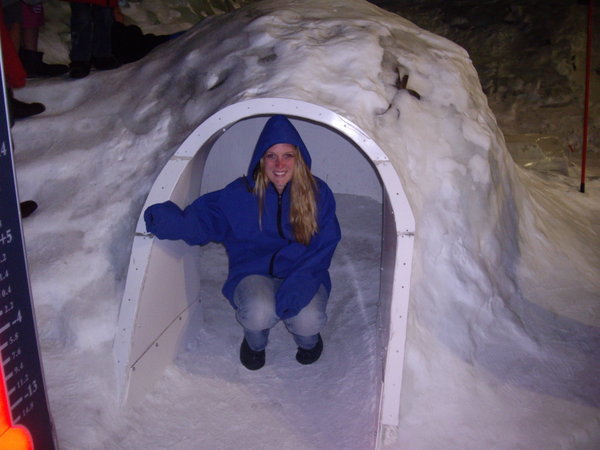 Me playing in an igloo!