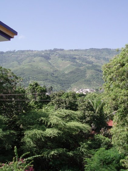 View from Fonkoze of hills outside of PAP