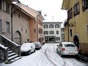 Snowy Small Swiss Street