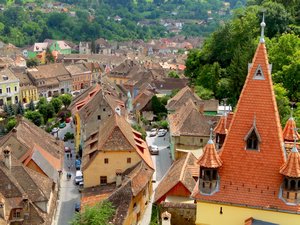 View of the roofs of Sibiu