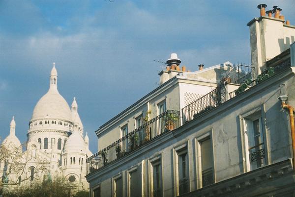 View of Sacre Cour from my first Hostel room