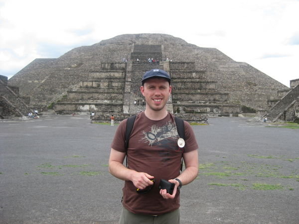 Stood in front of the Pyramid of the Moon