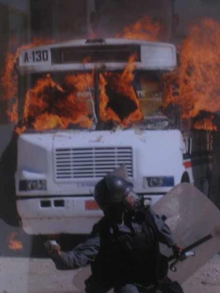 A photo of the troubles in Oaxaca in 2006-2007
