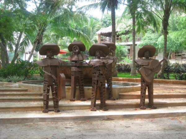 17. Mariachi Statues at entrance to Uxmal