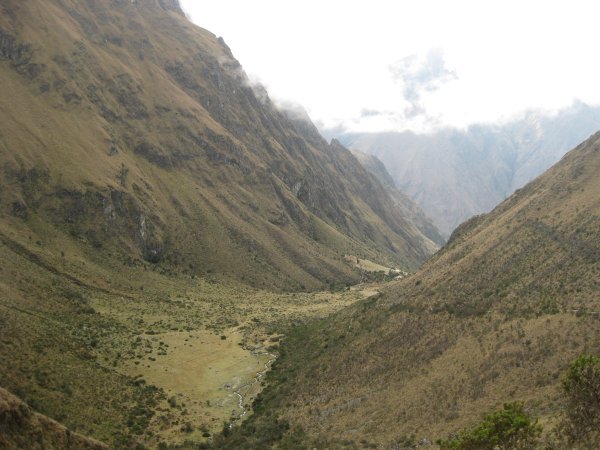 60. Looking back down the valley from just below Dead Woman's Pass, Day 2 of Inca Trail