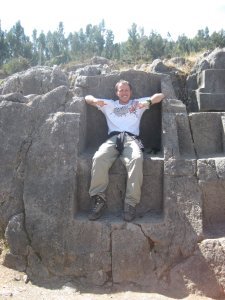 23. Sitting in the throne at Saqsaywaman ruins